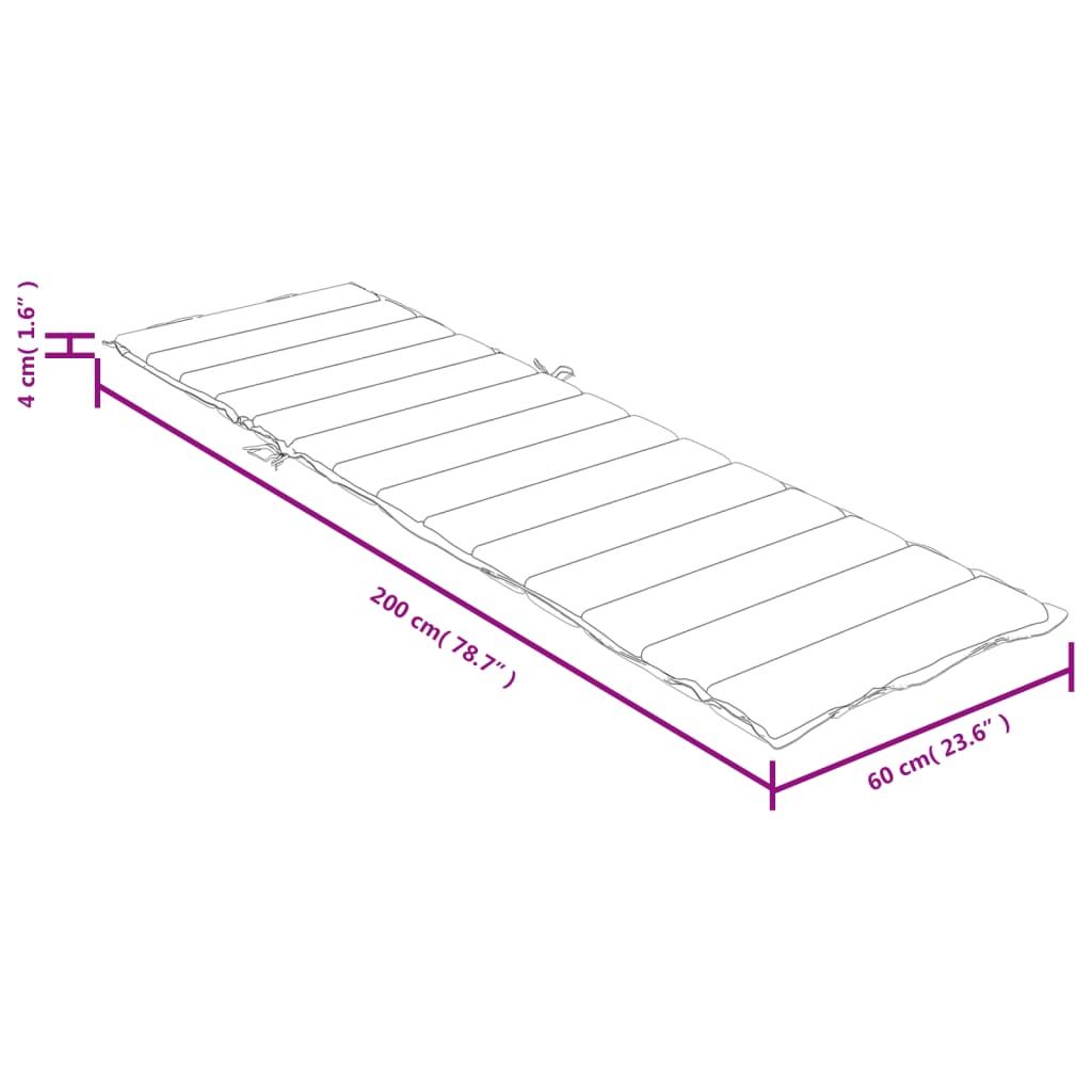 Μαξιλάρι Ξαπλώστρας Taupe Μελανζέ 200x60x4 εκ. Ύφασμα 9