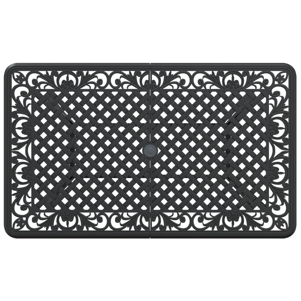 Τραπέζι Κήπου Μαύρο 150 x 90 x 72 εκ. από Χυτό Αλουμίνιο 8