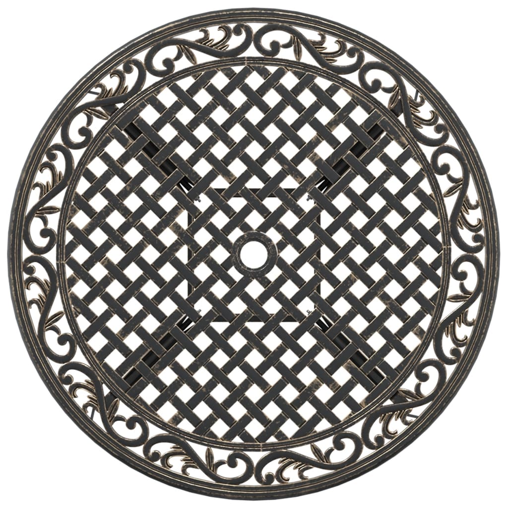 Τραπέζι Κήπου Μπρονζέ Ø90x75 εκ. από Χυτό Αλουμίνιο 8