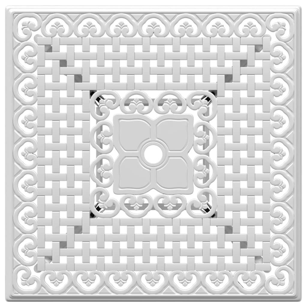 Τραπέζι Κήπου Λευκό 80 x 80 x 75 εκ. από Χυτό Αλουμίνιο 8