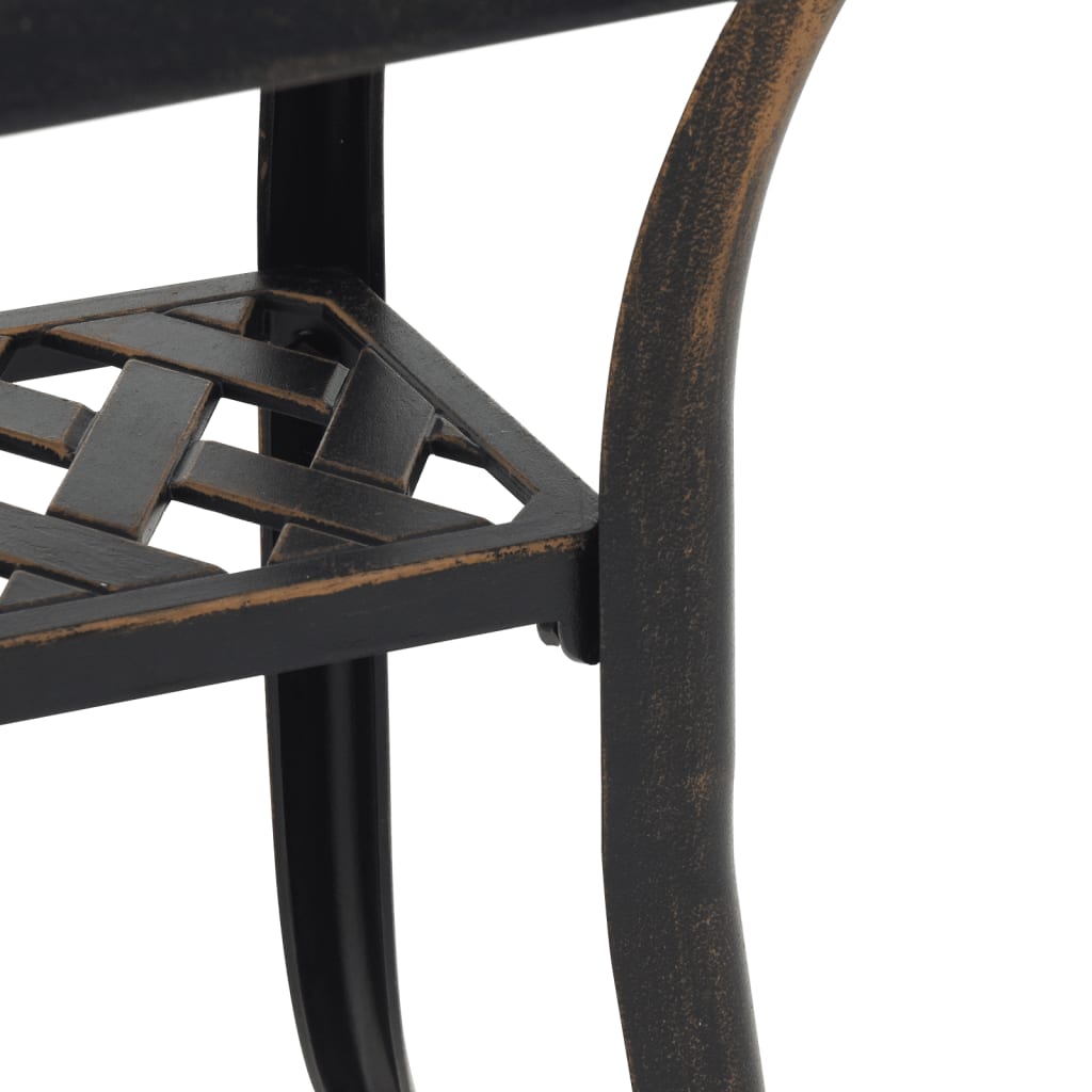 Τραπέζι Κήπου Μπρονζέ 53 x 53 x 53 εκ. από Χυτό Αλουμίνιο 10