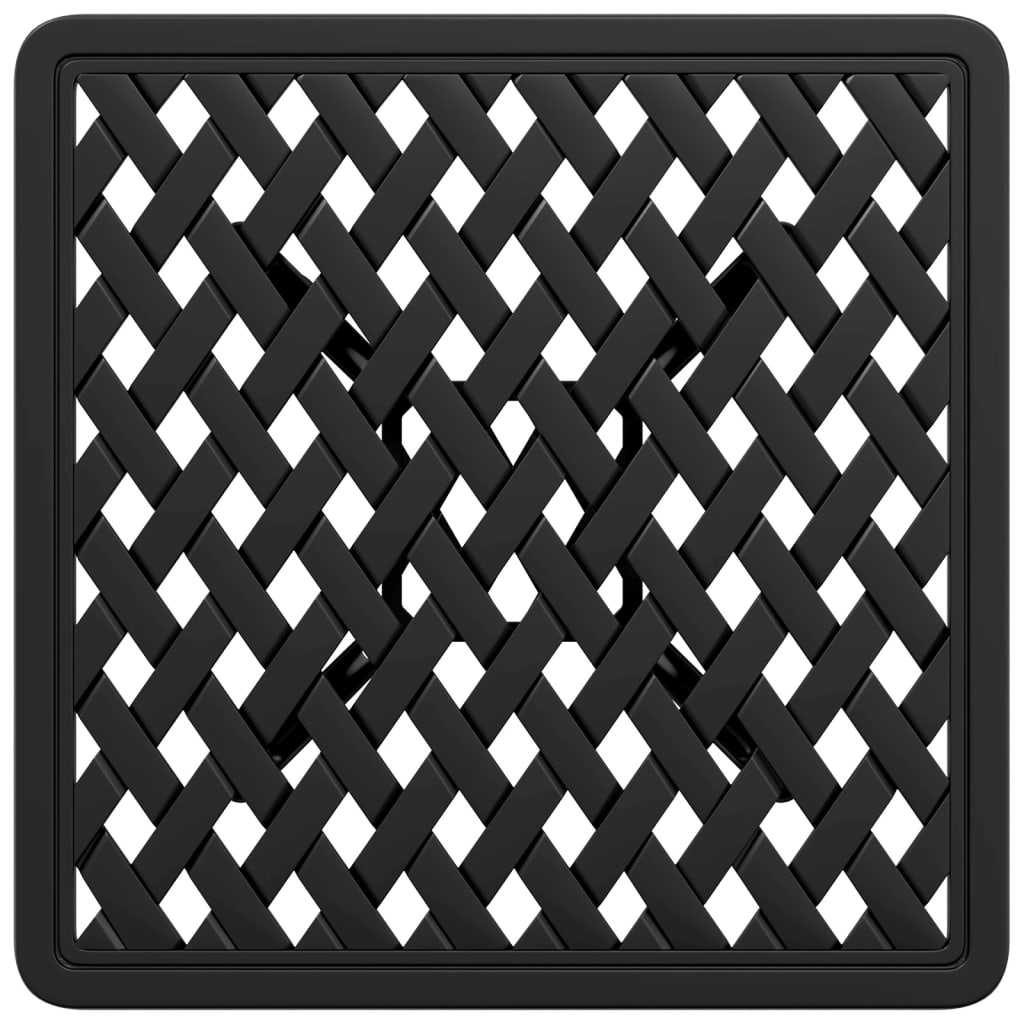 Τραπέζι Κήπου Μαύρο 53 x 53 x 53 εκ. από Χυτό Αλουμίνιο 8