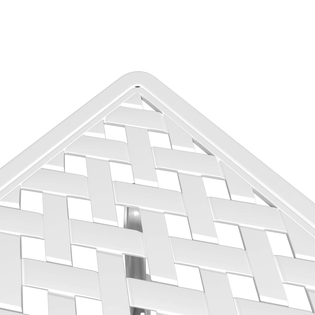 Τραπέζι Κήπου Λευκό 53 x 53 x 53 εκ. από Χυτό Αλουμίνιο 9