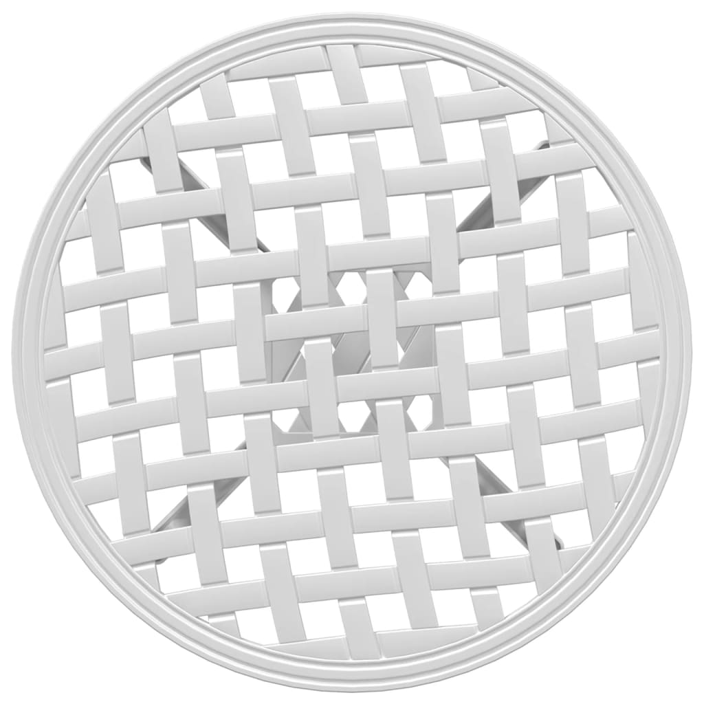 Τραπέζι Κήπου Λευκό Ø48x53 εκ. από Χυτό Αλουμίνιο 8