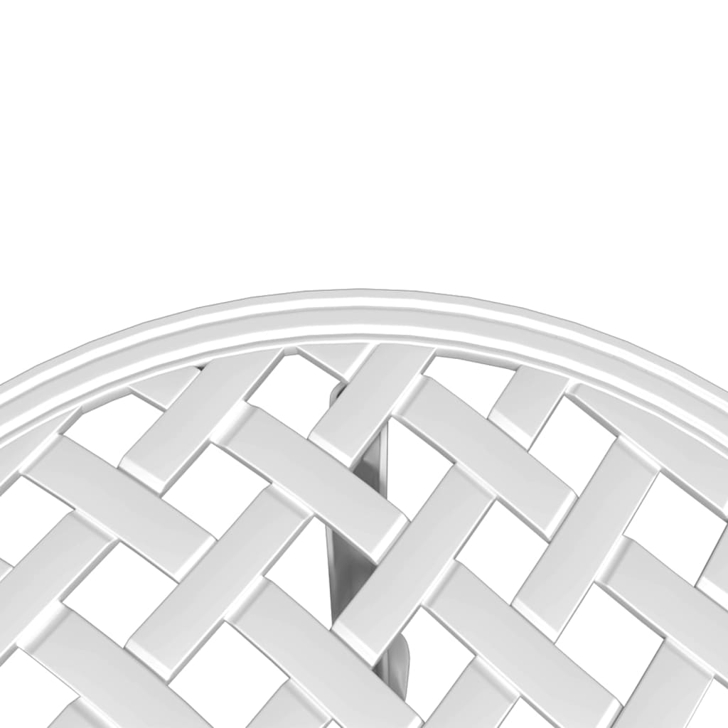 Τραπέζι Κήπου Λευκό Ø48x53 εκ. από Χυτό Αλουμίνιο 9