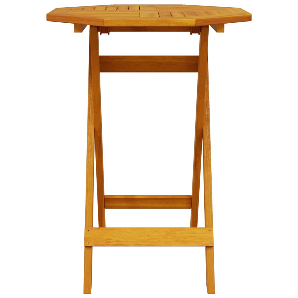 Τραπέζι Κήπου Πτυσσόμενο Ø60x75 εκ. Μασίφ Ξύλο Ακακίας 4