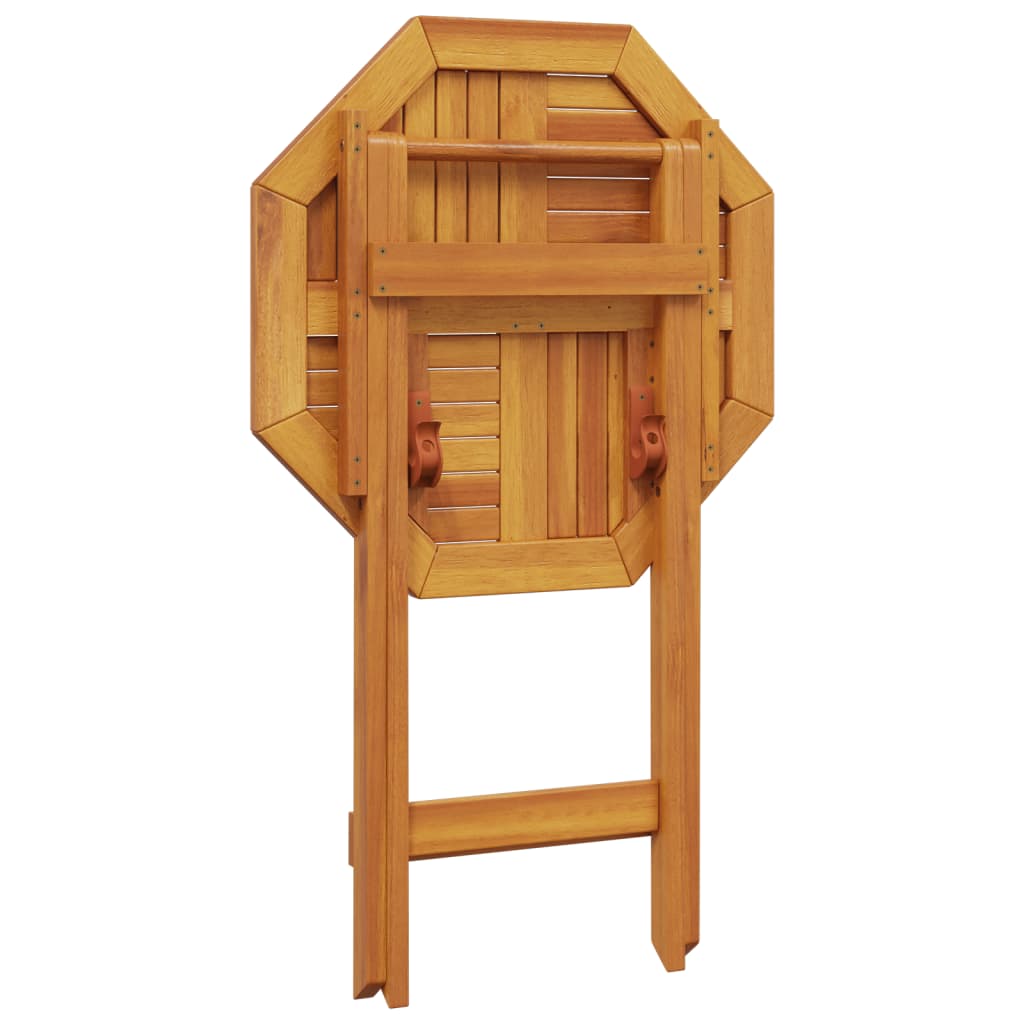 Τραπέζι Κήπου Πτυσσόμενο Ø60x75 εκ. Μασίφ Ξύλο Ακακίας 9