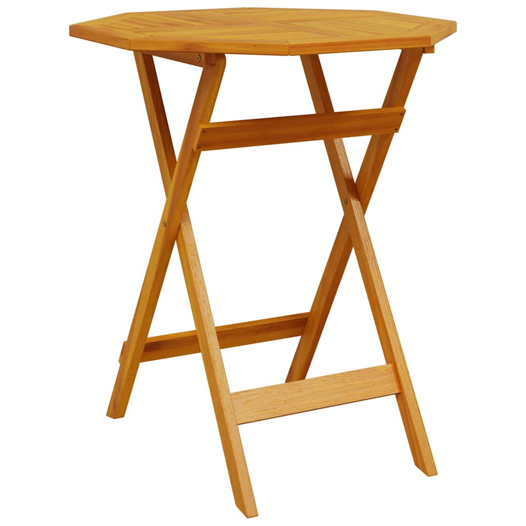 Τραπέζι Κήπου Πτυσσόμενο Ø70x75 εκ. Μασίφ Ξύλο Ακακίας 2