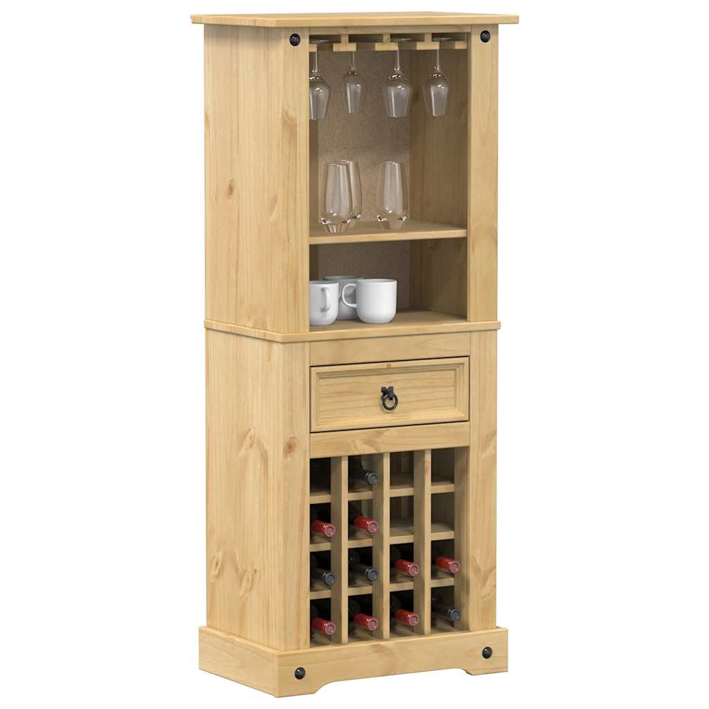 Ραφιέρα Κρασιών Corona 56x35x134,5 εκ. από Μασίφ Ξύλο Πεύκου 1