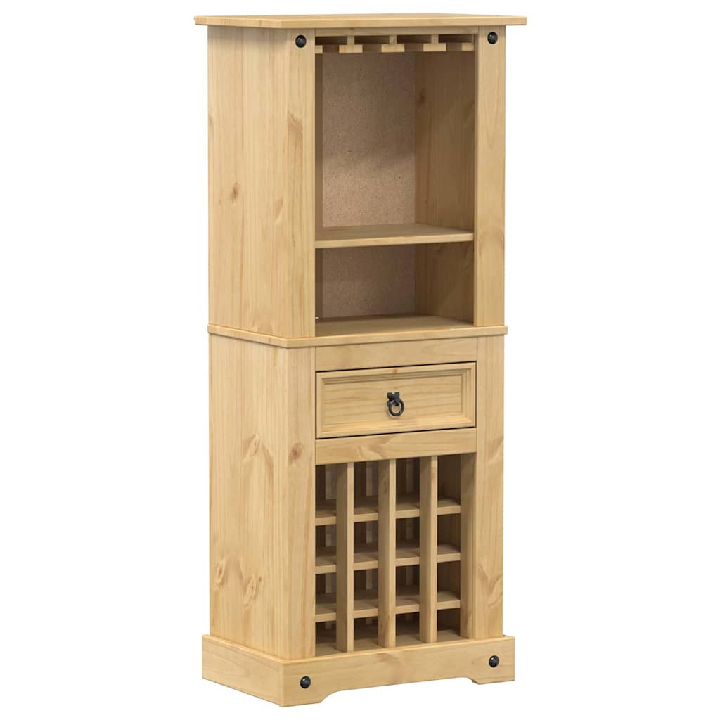 Ραφιέρα Κρασιών Corona 56x35x134,5 εκ. από Μασίφ Ξύλο Πεύκου 2