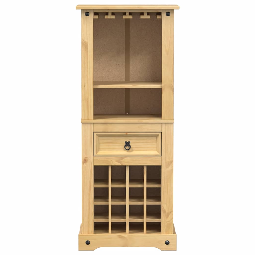 Ραφιέρα Κρασιών Corona 56x35x134,5 εκ. από Μασίφ Ξύλο Πεύκου 4