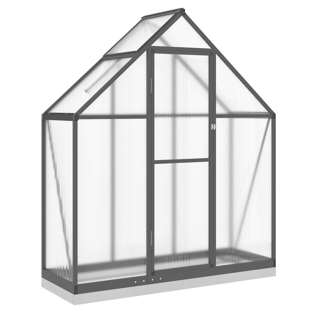 Θερμοκήπιο με Πλαίσιο Βάσης Ανθρακί 169x58x202 εκ. Αλουμίνιο 2