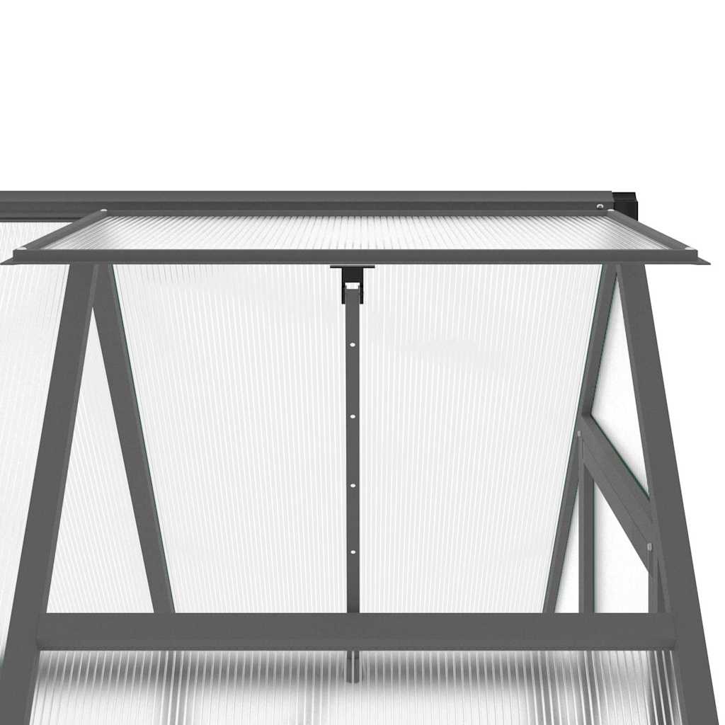 Θερμοκήπιο με Πλαίσιο Βάσης Ανθρακί 169x114x195 εκ. Αλουμίνιο 9