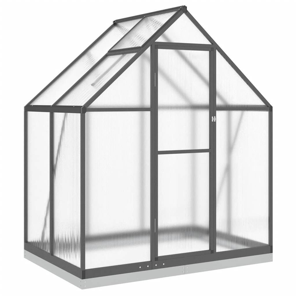 Θερμοκήπιο με Πλαίσιο Βάσης Ανθρακί 169x114x202 εκ. Αλουμίνιο 2