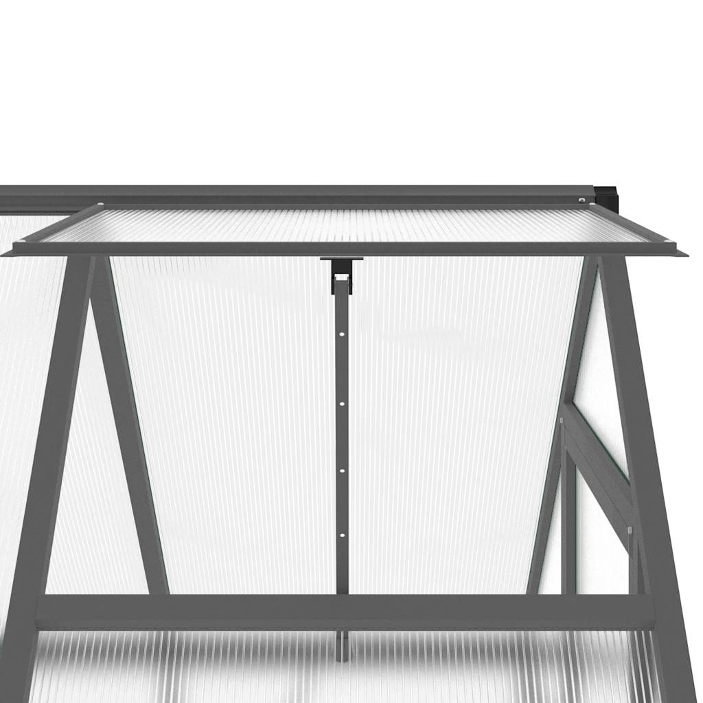 Θερμοκήπιο με Πλαίσιο Βάσης Ανθρακί 169x114x202 εκ. Αλουμίνιο 9