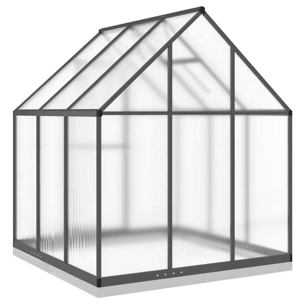 Θερμοκήπιο με Πλαίσιο Βάσης Ανθρακί 169x169x202 εκ. Αλουμίνιο 5
