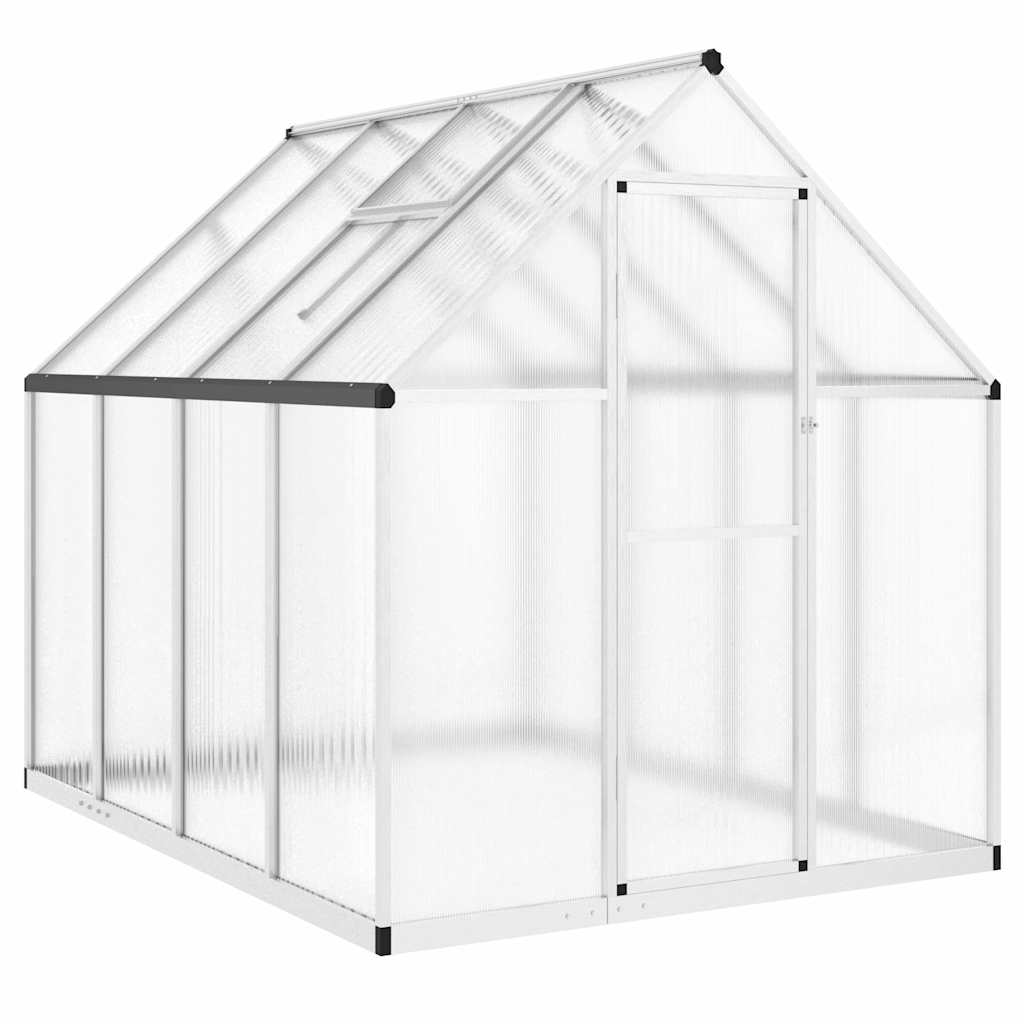 Θερμοκήπιο με Πλαίσιο Βάσης Ασημί 224x169x195 εκ. Αλουμίνιο 2
