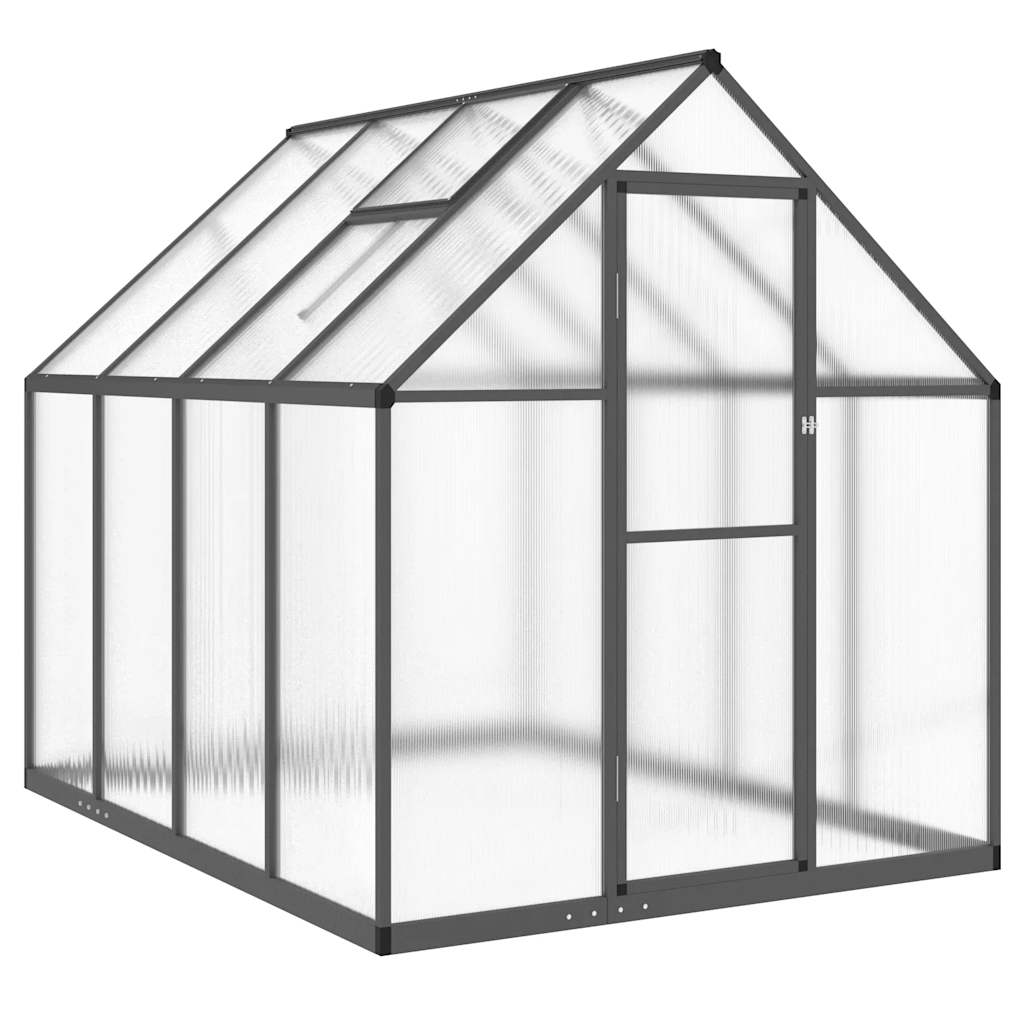 Θερμοκήπιο με Πλαίσιο Βάσης Ανθρακί 224x169x195 εκ. Αλουμίνιο 2