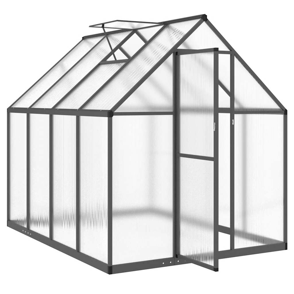 Θερμοκήπιο με Πλαίσιο Βάσης Ανθρακί 224x169x195 εκ. Αλουμίνιο 6