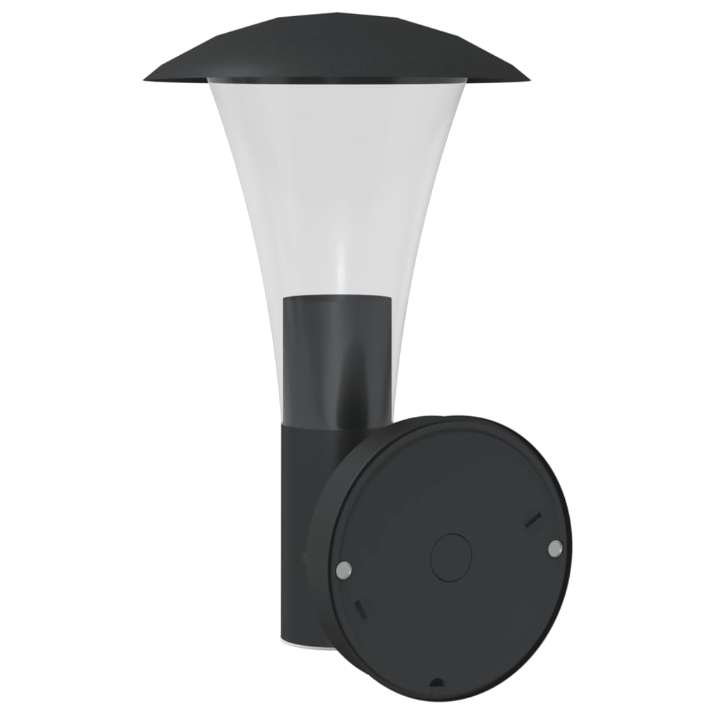 Φωτιστικό Τοίχου Εξωτερικού Χώρου Μαύρο από Ανοξείδωτο Ατσάλι 6