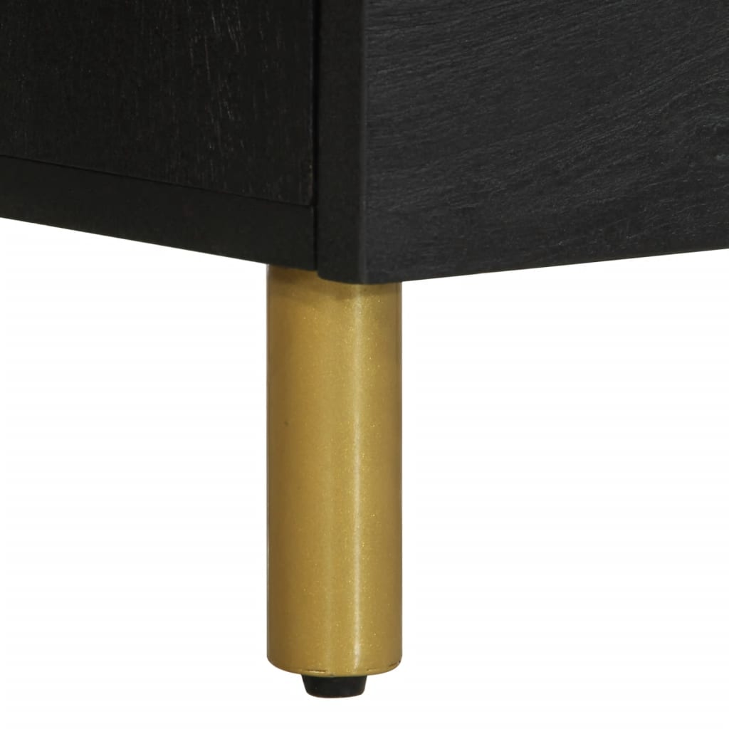 Κομοδίνο Μαύρο 50x33x62 εκ. από Επεξεργασμένο Ξύλο 8