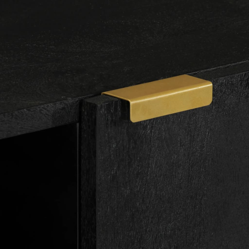 Συρταριέρα Μαύρη 90x33x75 εκ. από Επεξεργασμένο Ξύλο 7