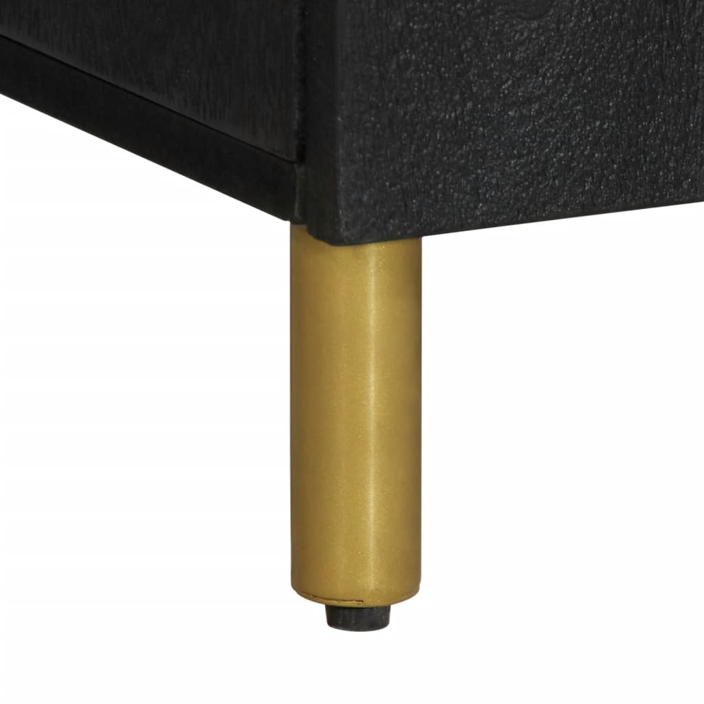 Συρταριέρα Μαύρη 90x33x75 εκ. από Επεξεργασμένο Ξύλο 8