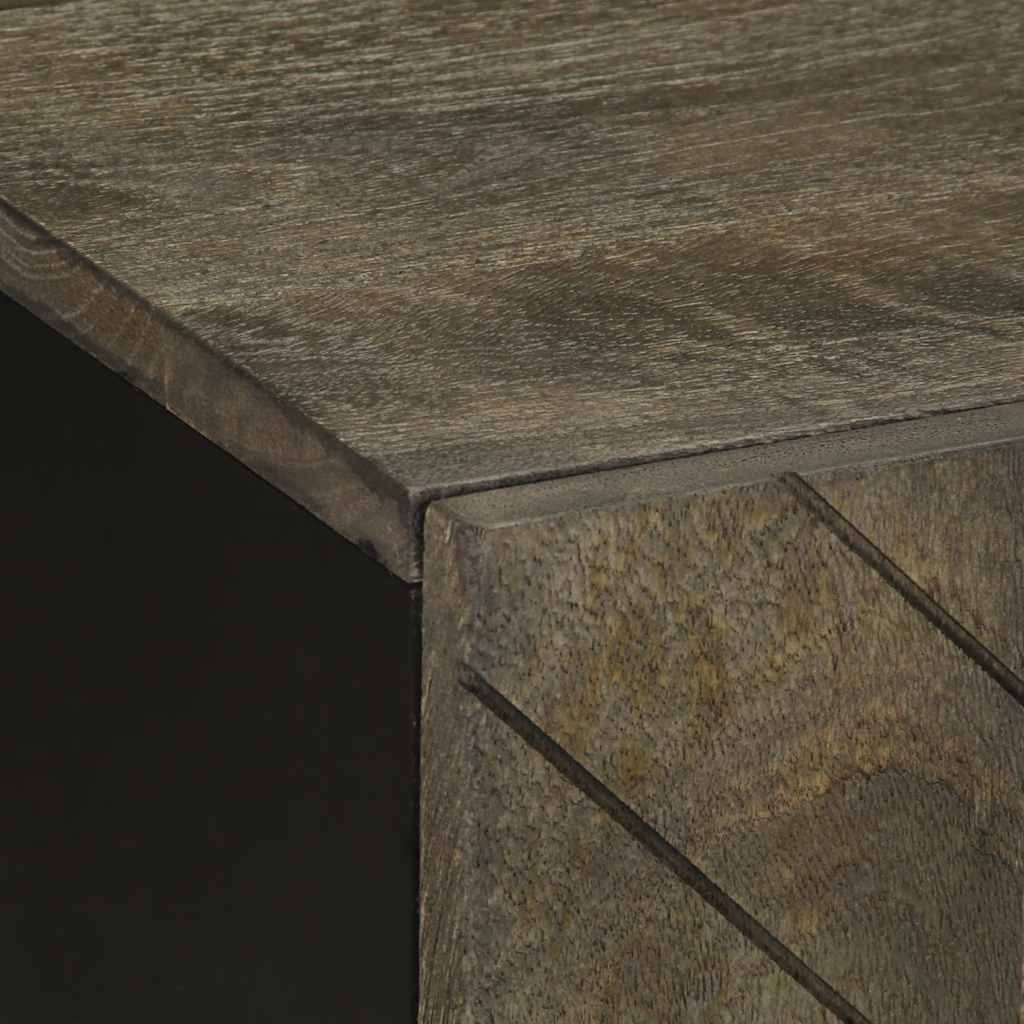 Έπιπλο Τηλεόρασης Μαύρο 105 x 33 x 46 εκ. από Μασίφ Ξύλο Μάνγκο 6