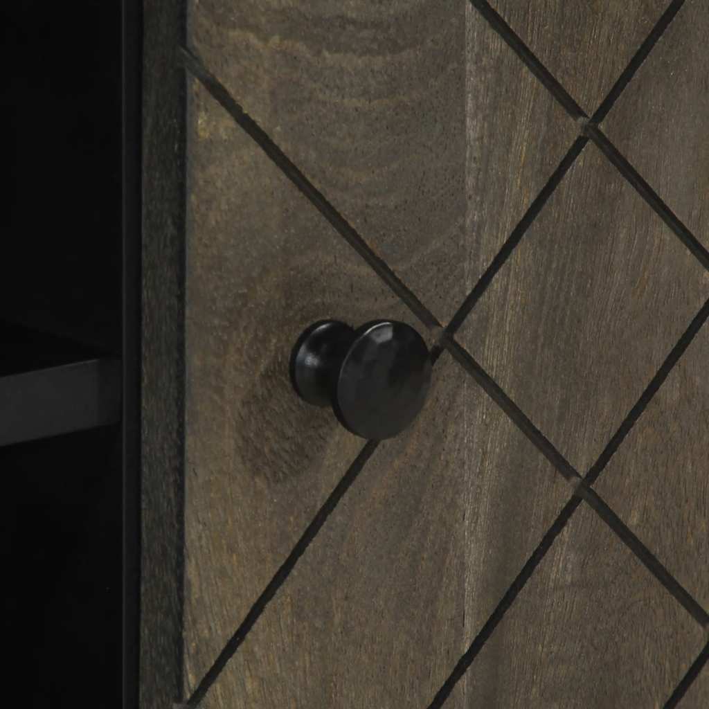 Έπιπλο Τηλεόρασης Μαύρο 105 x 33 x 46 εκ. από Μασίφ Ξύλο Μάνγκο 7