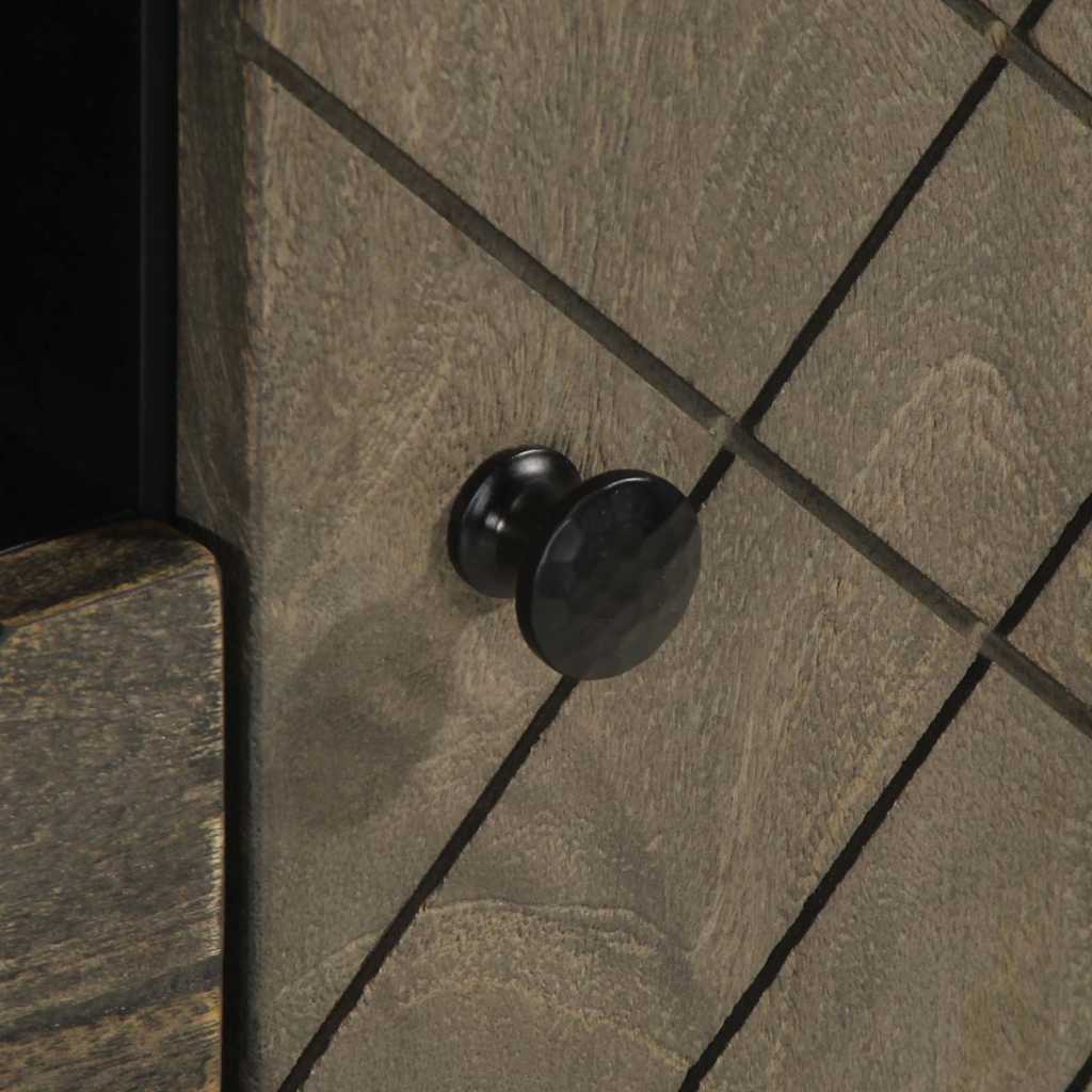 Έπιπλο Τηλεόρασης Μαύρο 105 x 33 x 46 εκ. από Μασίφ Ξύλο Μάνγκο 7