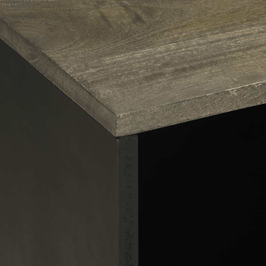 Έπιπλο Τηλεόρασης Μαύρο 80 x 33 x 46 εκ. από Μασίφ Ξύλο Μάνγκο 7