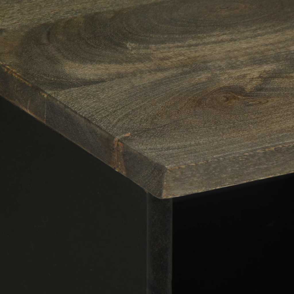 Έπιπλο Τηλεόρασης Μαύρο 100 x 33 x 46 εκ. από Μασίφ Ξύλο Μάνγκο 6