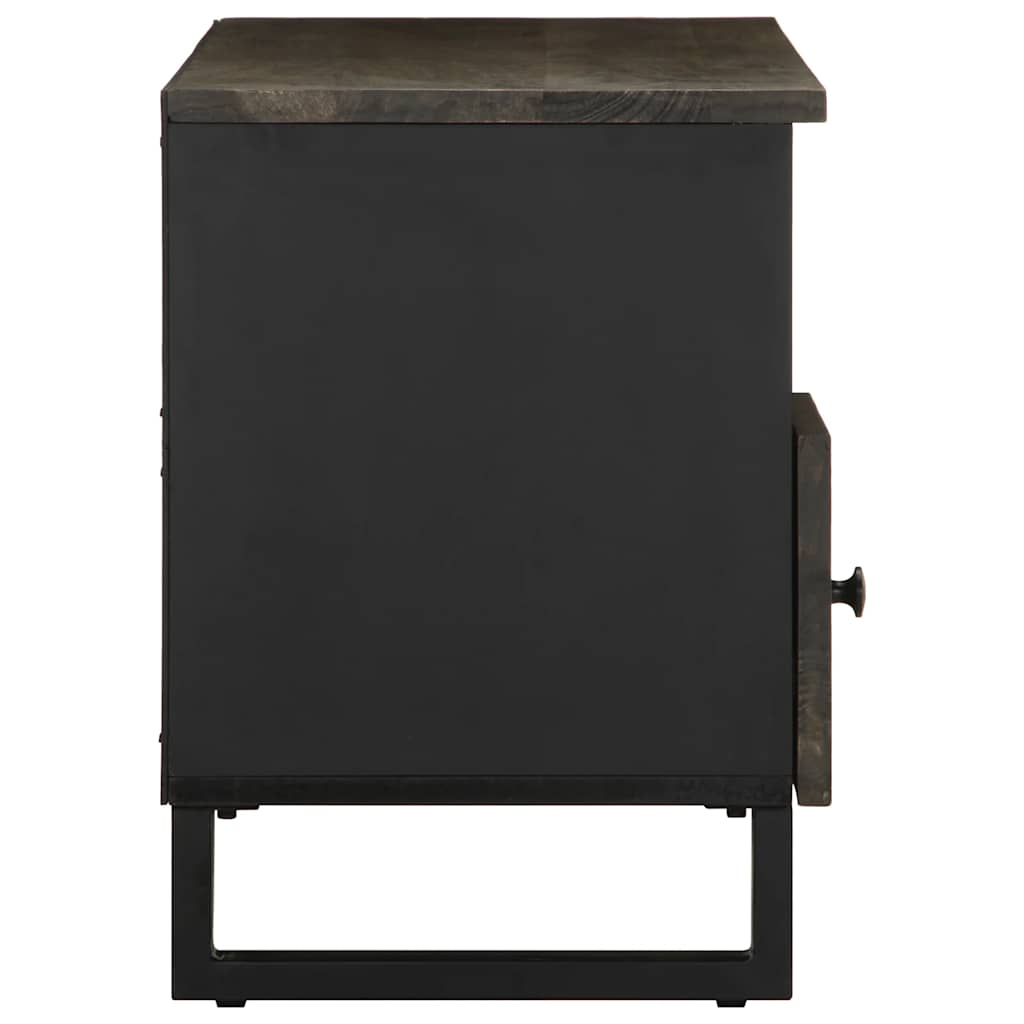 Έπιπλο Τηλεόρασης Μαύρο 100 x 33 x 46 εκ. από Μασίφ Ξύλο Μάνγκο 4