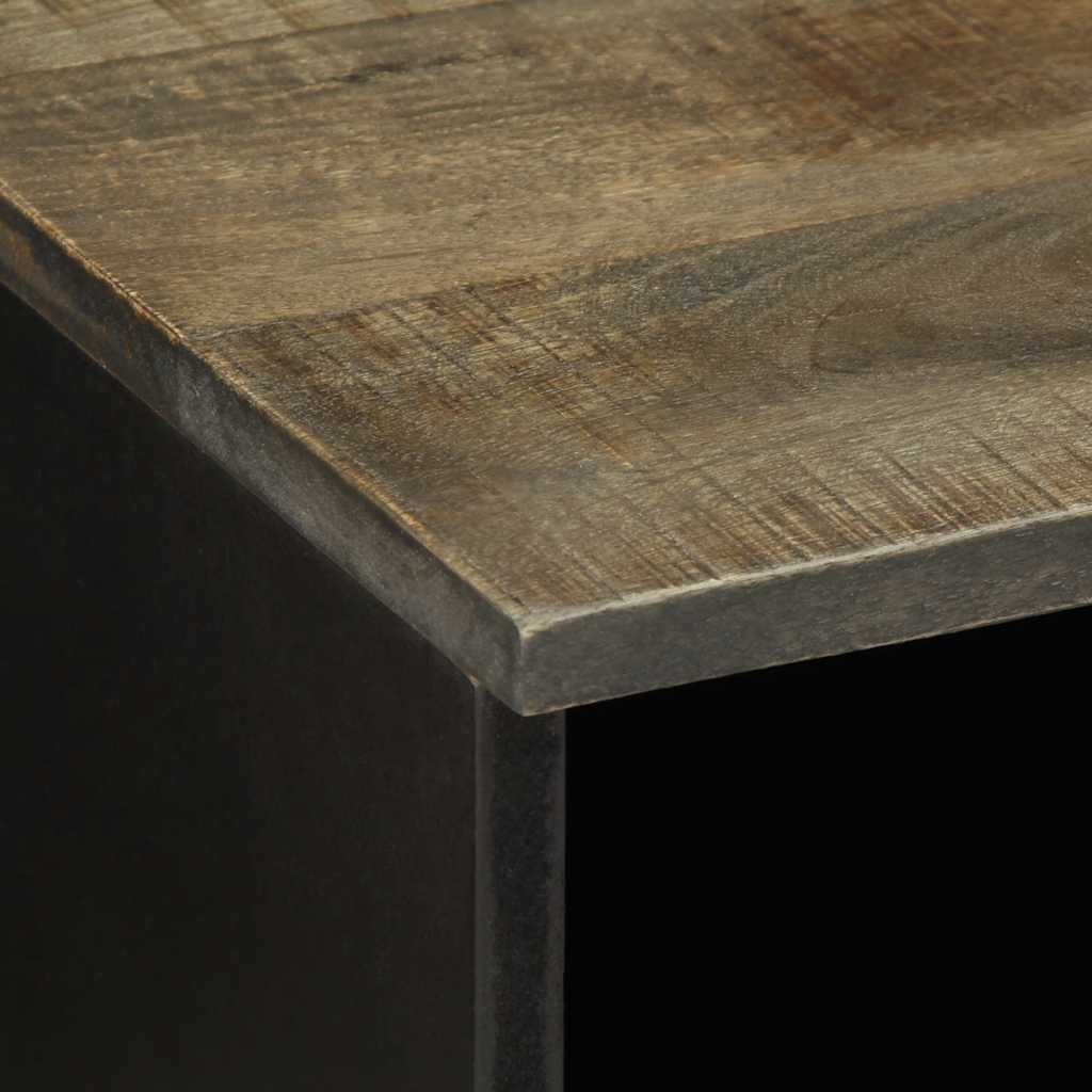 Έπιπλο Τηλεόρασης Μαύρο 100 x 33 x 46 εκ. από Μασίφ Ξύλο Μάνγκο 6