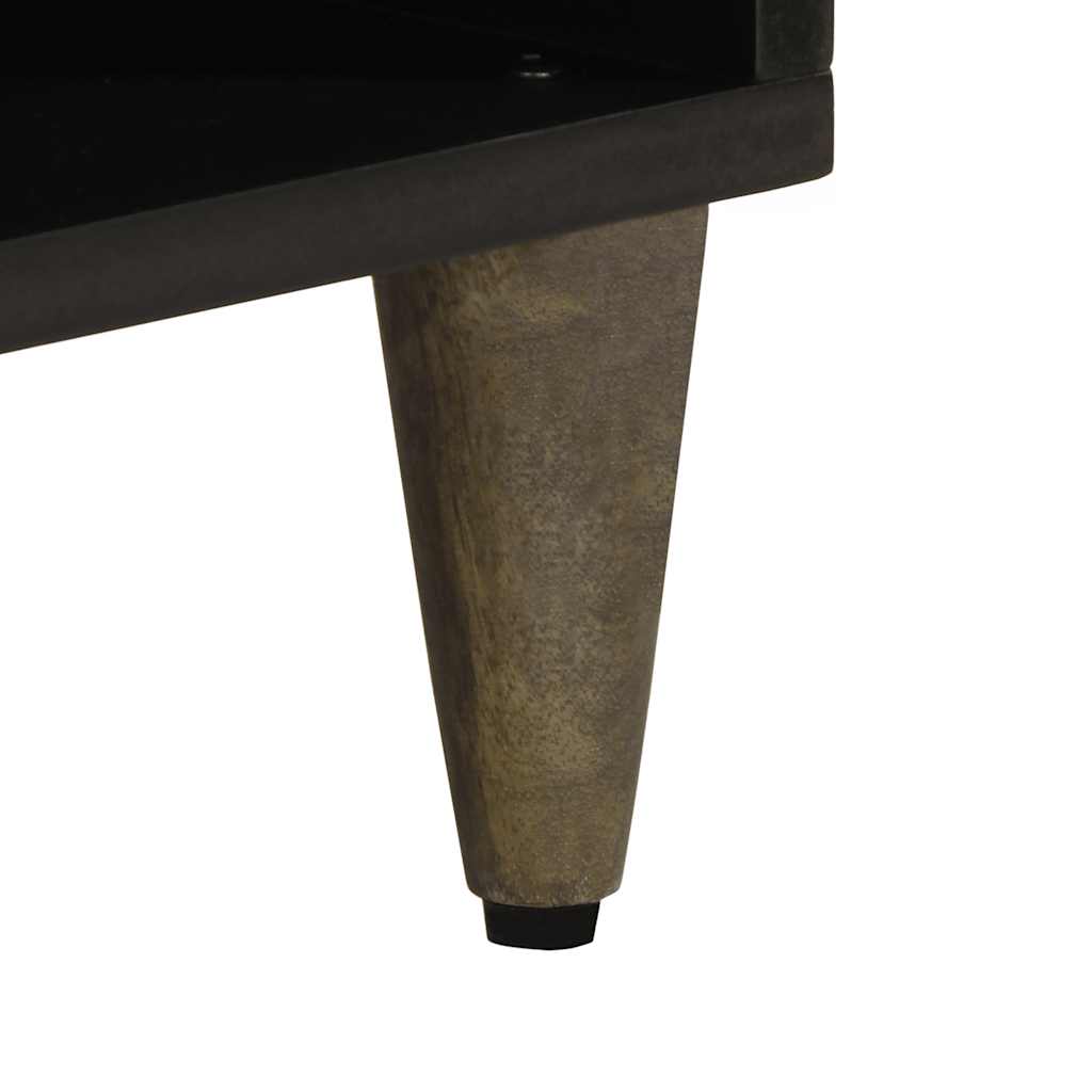 Έπιπλο Τηλεόρασης Μαύρο 100 x 33 x 46 εκ. από Μασίφ Ξύλο Μάνγκο 8