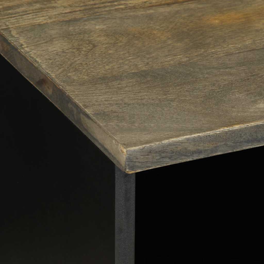 Έπιπλο Τηλεόρασης Μαύρο 100 x 33 x 46 εκ. από Μασίφ Ξύλο Μάνγκο 6