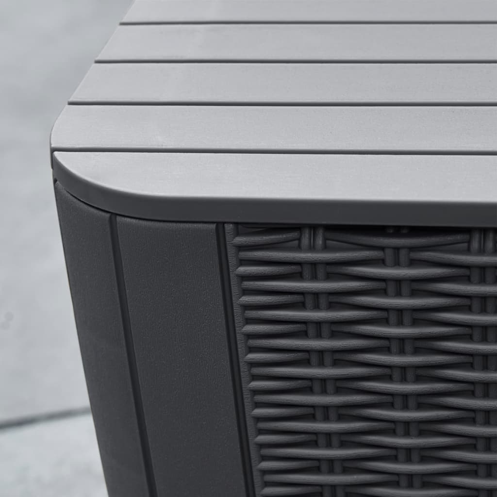 Keter Τραπέζι Κήπου Βοηθητικό Luzon Flat Wicker Χρώμα Γραφίτη 7