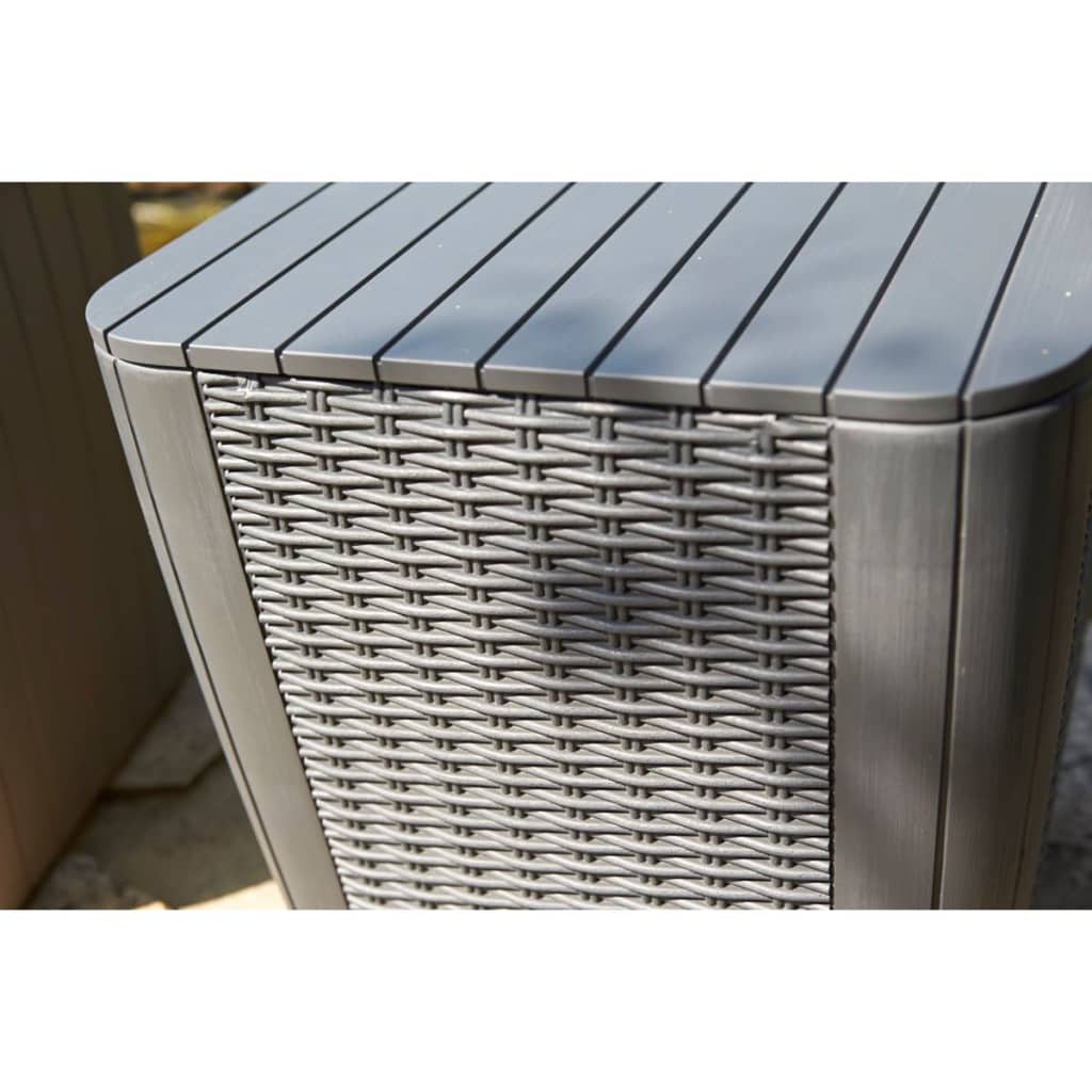 Keter Τραπέζι Κήπου Βοηθητικό Luzon Round Wicker Χρώμα Καπουτσίνο 3