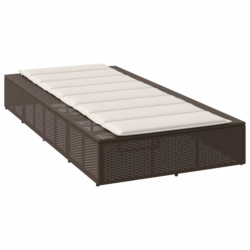 Ξαπλώστρα με πλωτό μαξιλάρι Brown Poly Rattan 5