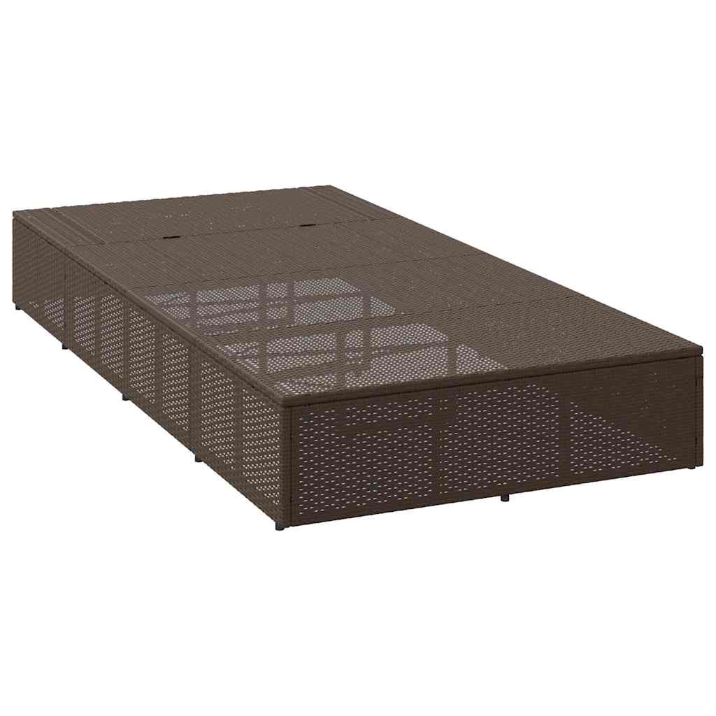 Ξαπλώστρα με πλωτό μαξιλάρι Brown Poly Rattan 6