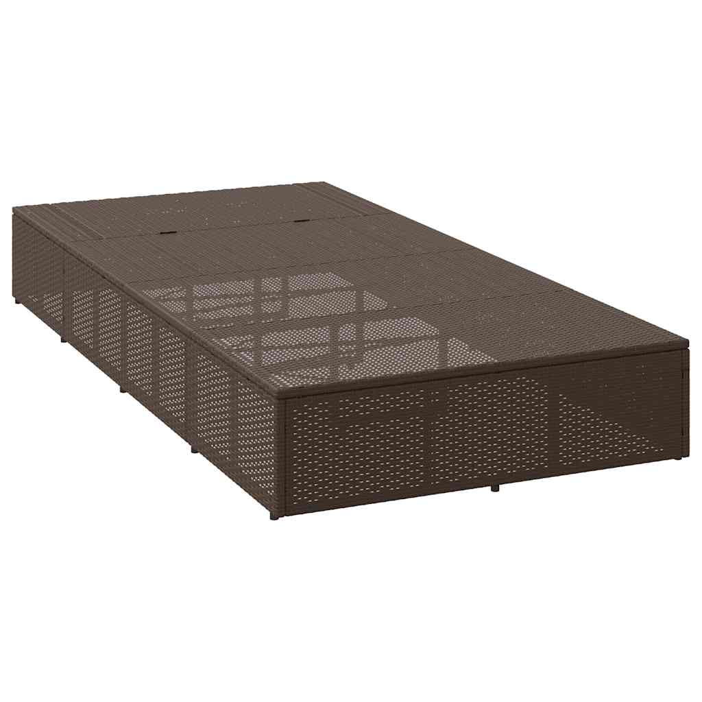 Ξαπλώστρα με πλωτό μαξιλάρι Brown Poly Rattan 6