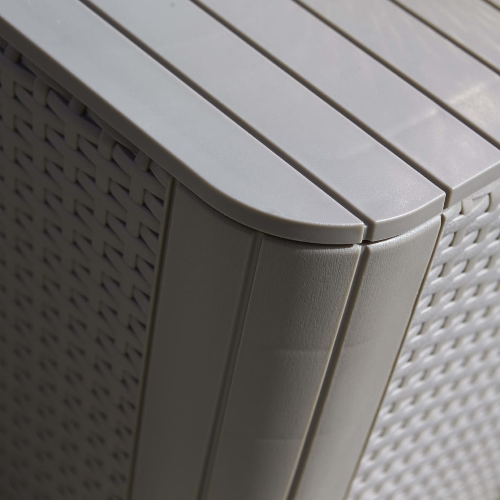 Keter Τραπέζι Κήπου Βοηθητικό Luzon Flat Wicker Χρώμα Καπουτσίνο 6