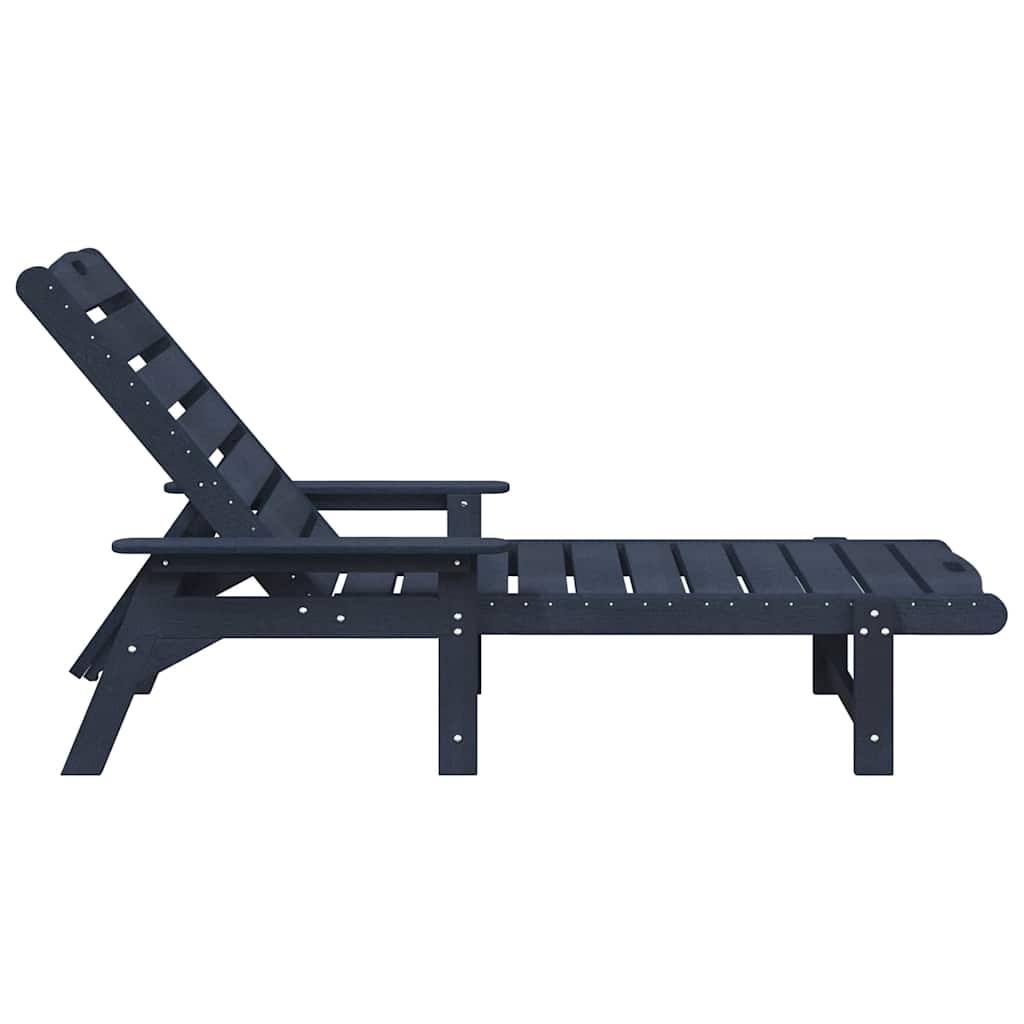 Ξαπλώστρα Ναυτικό μπλε 53x162x98.5 εκ. HDPE 5