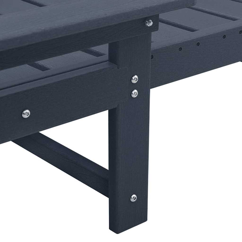 Ξαπλώστρα Ναυτικό μπλε 53x162x98.5 εκ. HDPE 7