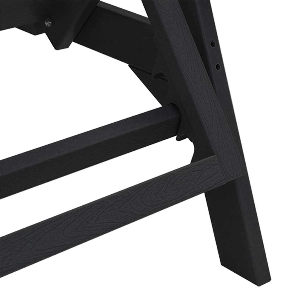 Ξαπλώστρα Μαύρη 53x162x98.5 εκ HDPE 7
