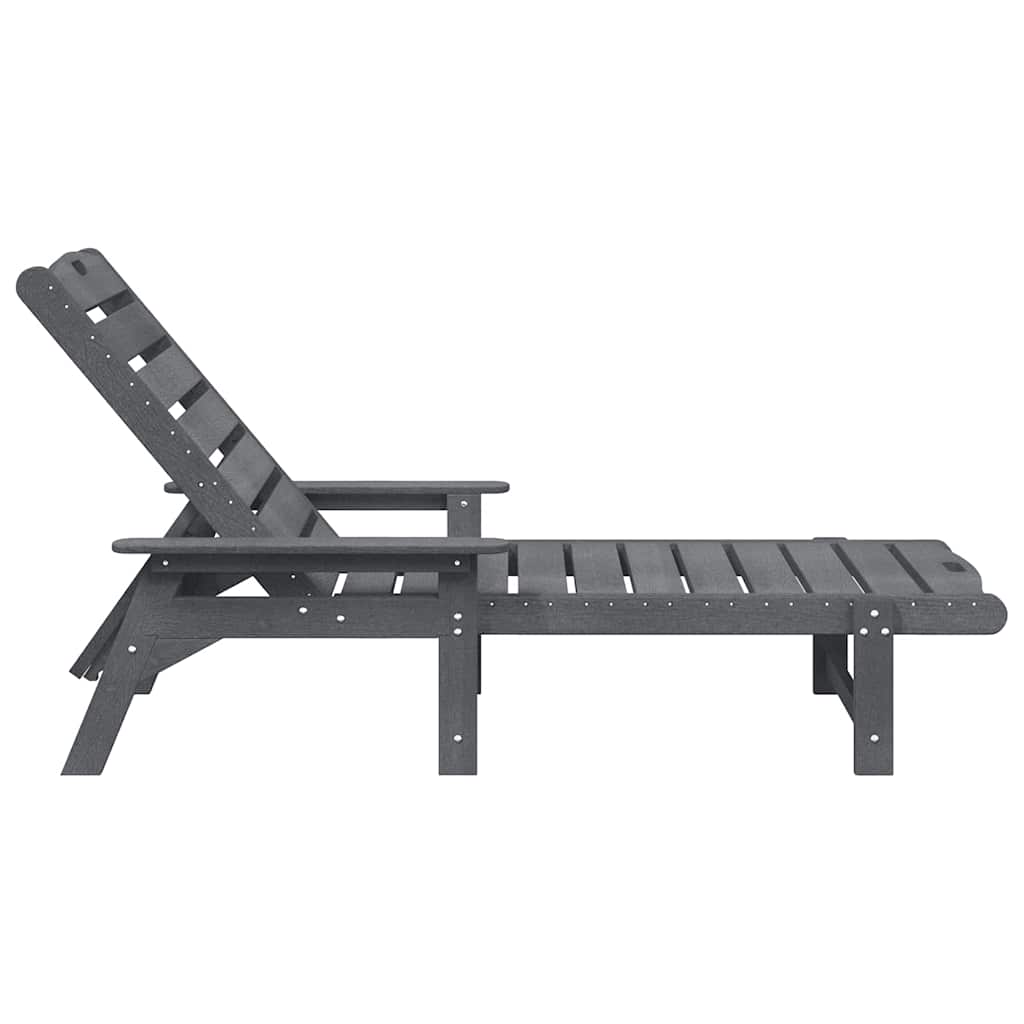 Ξαπλώστρα Ανοιχτό γκρι 53x162x98.5 εκ. HDPE 5