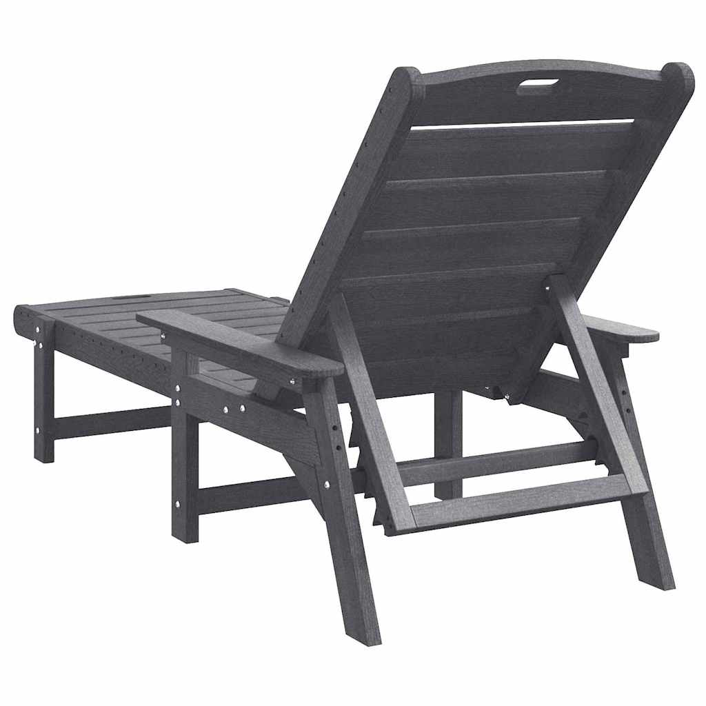 Ξαπλώστρα Ανοιχτό γκρι 53x162x98.5 εκ. HDPE 6