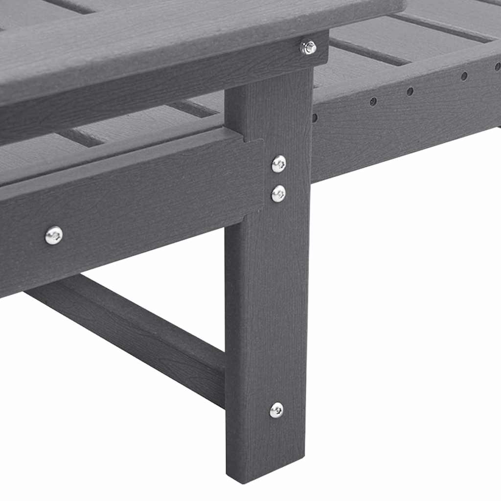 Ξαπλώστρα Ανοιχτό γκρι 53x162x98.5 εκ. HDPE 7