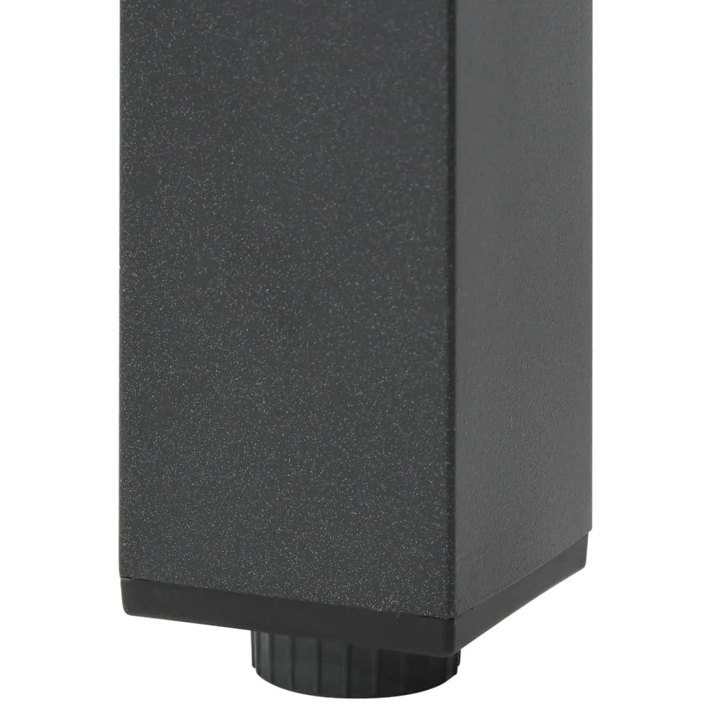 Τραπέζι Κήπου Μαύρο 80 x 80 x 74 εκ. από Αλουμίνιο / Γυαλί 7