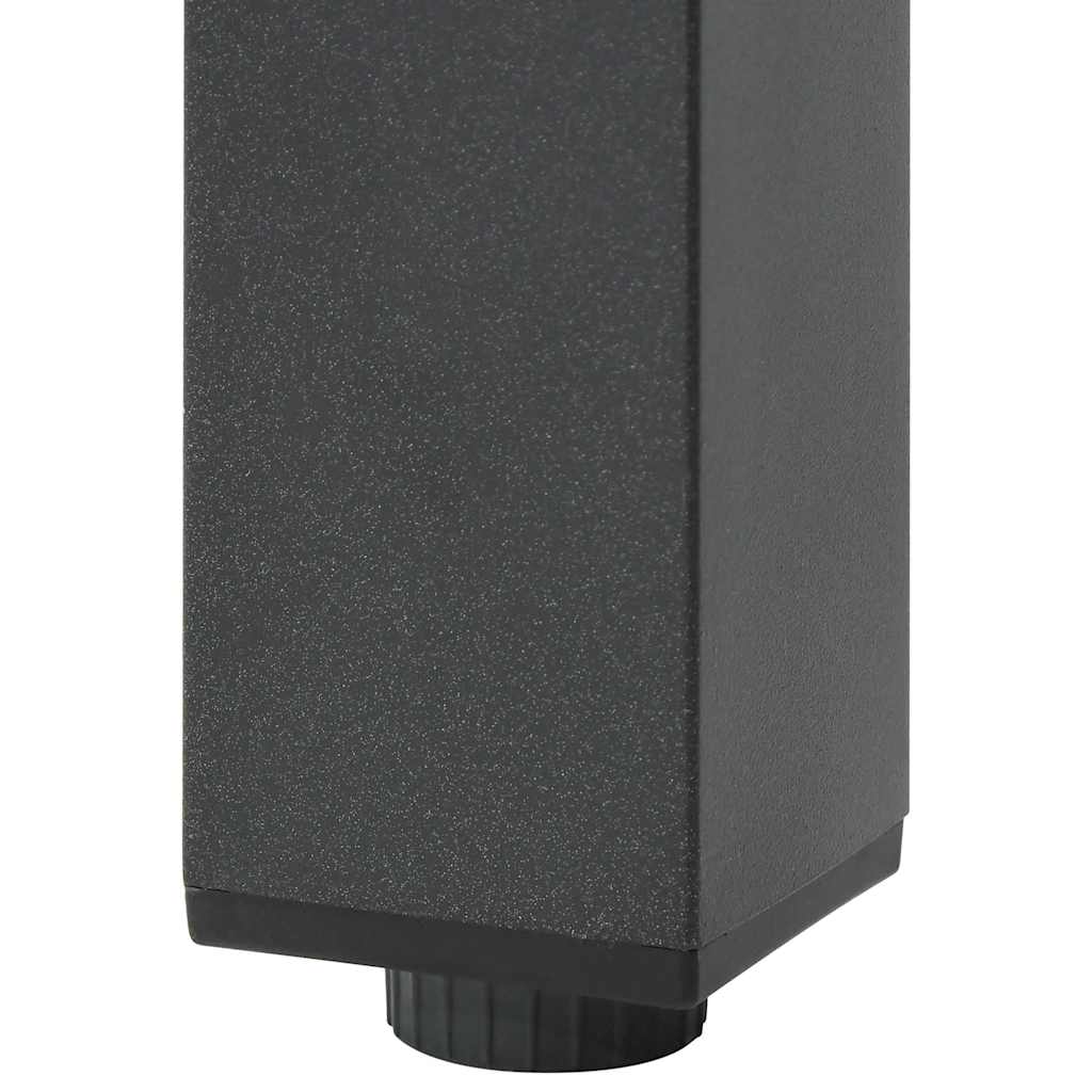 Τραπέζι Κήπου Μαύρο 150 x 90 x 74 εκ. από Αλουμίνιο / Γυαλί 8